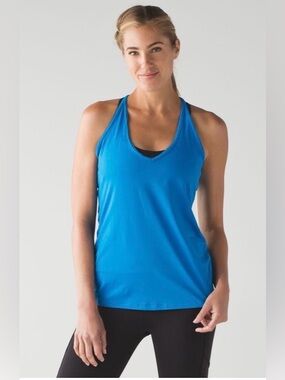 Lululemon Wild And Free Tank Shocking Blue